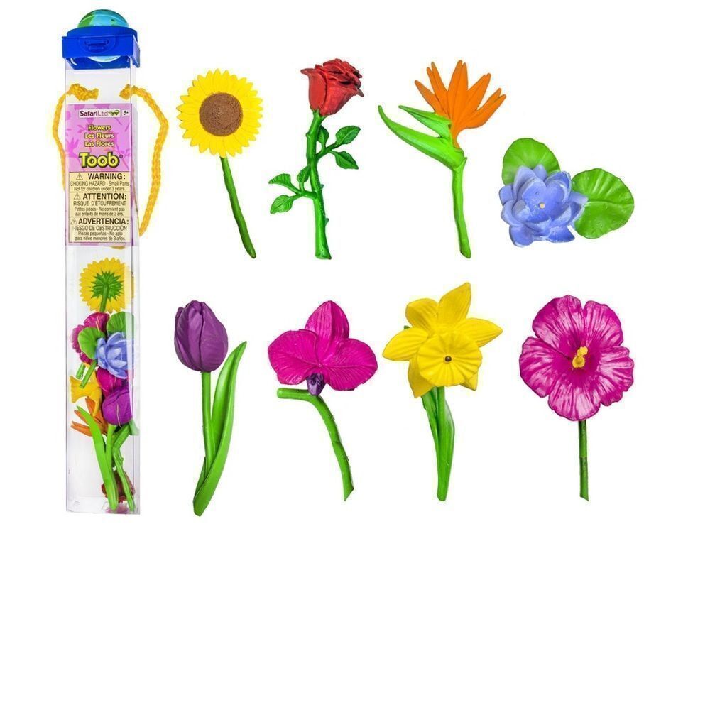 TOOB educational toys 2 sets for of Safari Ltd Flowers  Colorful Flower Toy Set